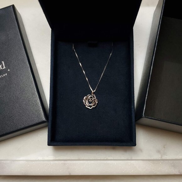 Enchanted Disney Diamond Openwork Rose Pendant Necklace - Picture 4 of 5